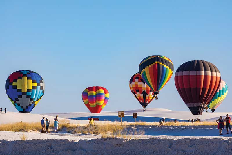 Hot air balloons at White Sands.