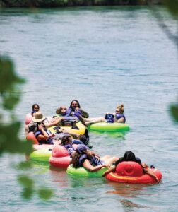People tubing.