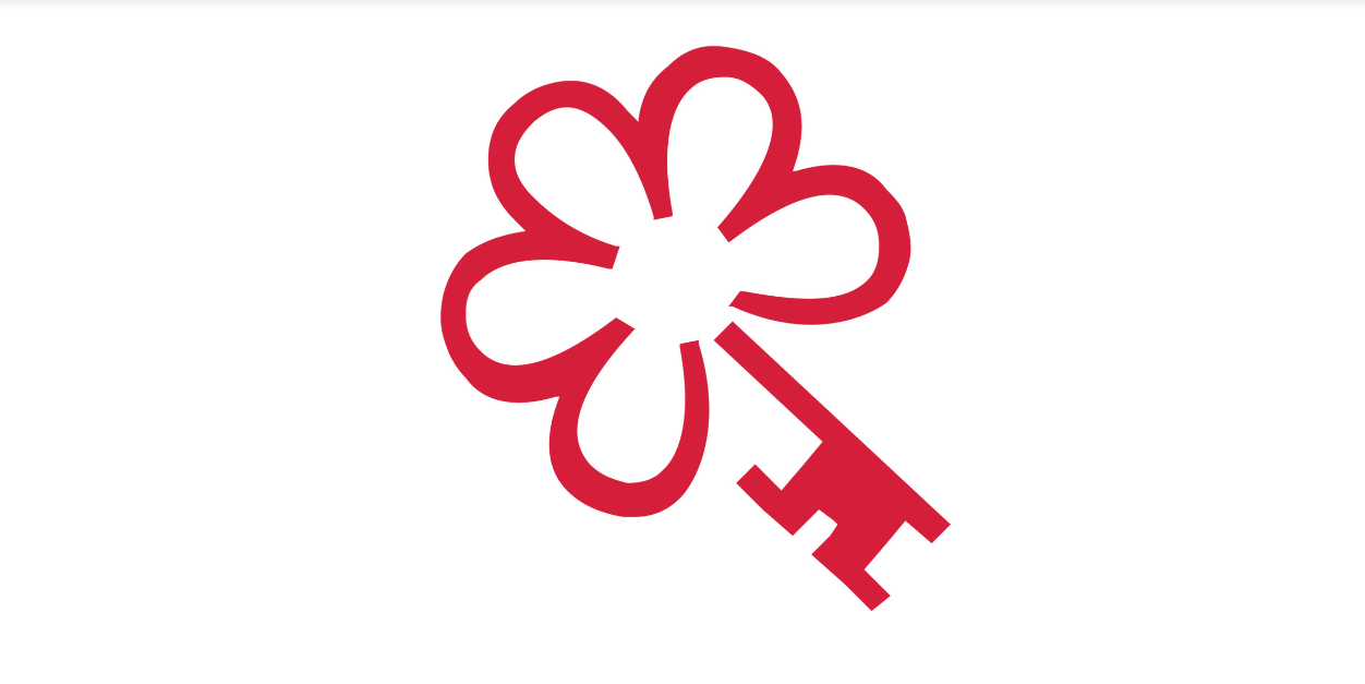 A red logo of the MICHELIN Key.