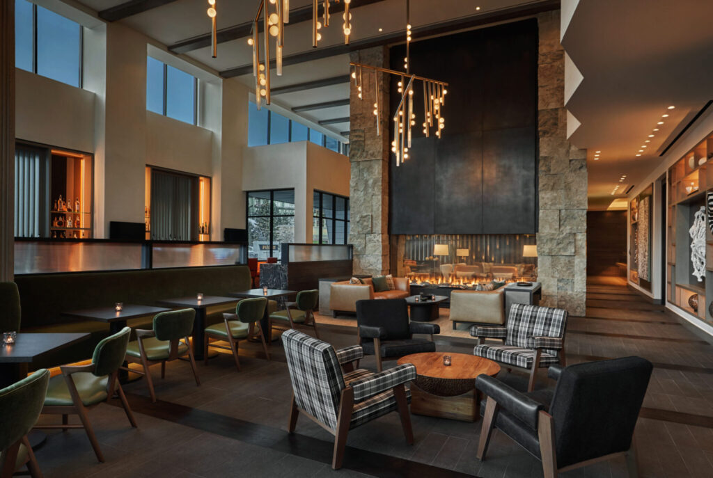 A view of the lounge/seating area. 