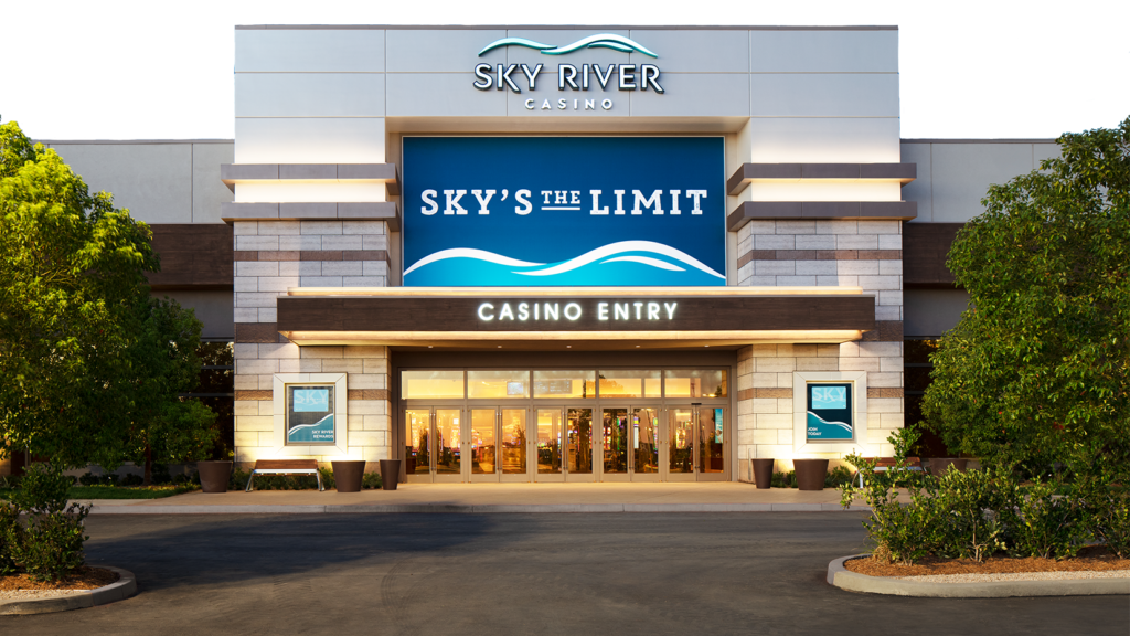 A front view of the entrance. 