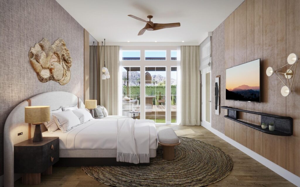 A rendering of one of the villas.
