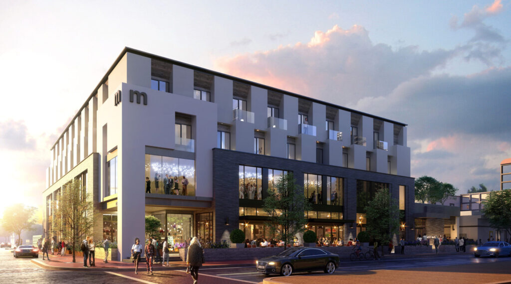 A rendering of the hotel. 