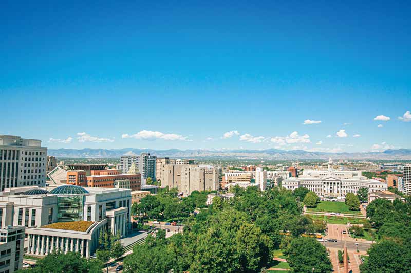 The Denver skyline.