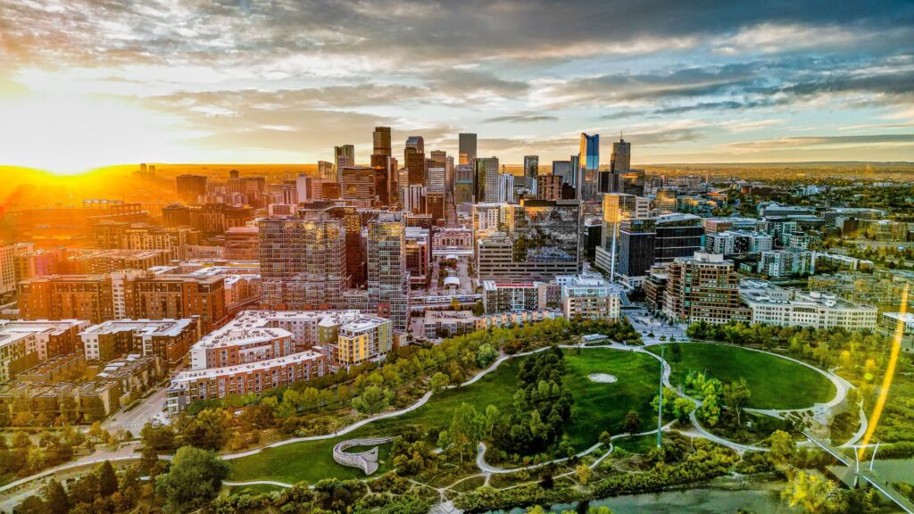 An view of downtown Denver's skyline.