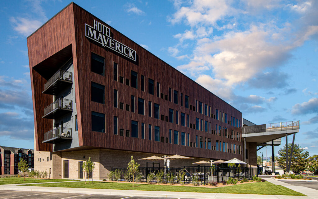 The Hotel Maverick building. 