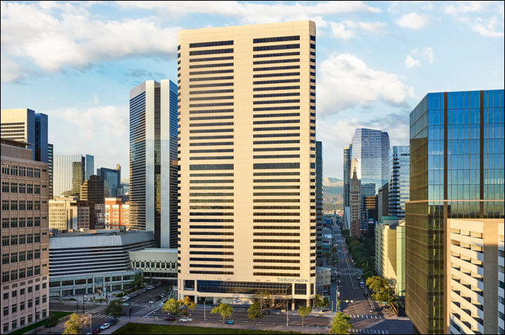 A view of the exterior of the building in full view.