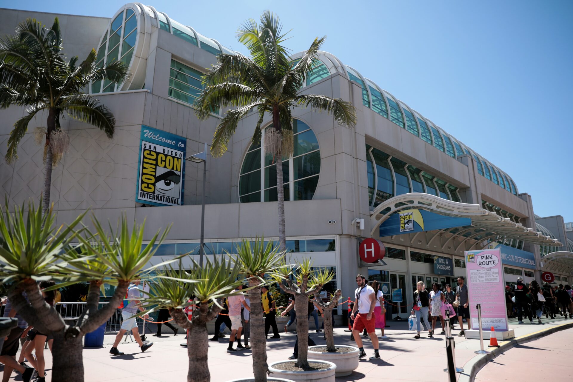 A view of the SDCC building.