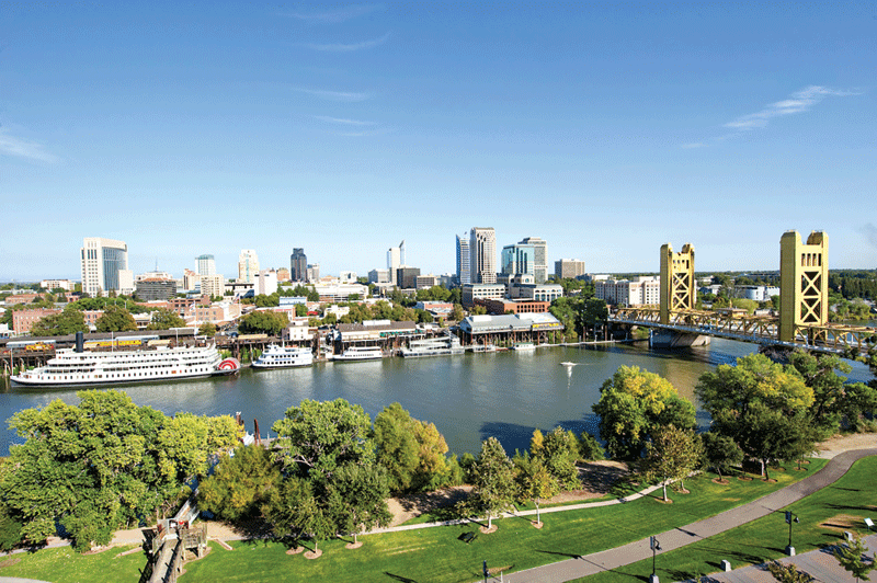 A view of the waterfront.