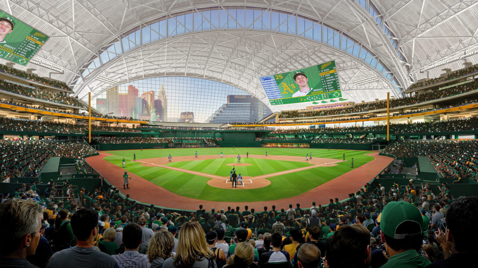 Athletics unveil updated renderings for Las Vegas Strip ballpark