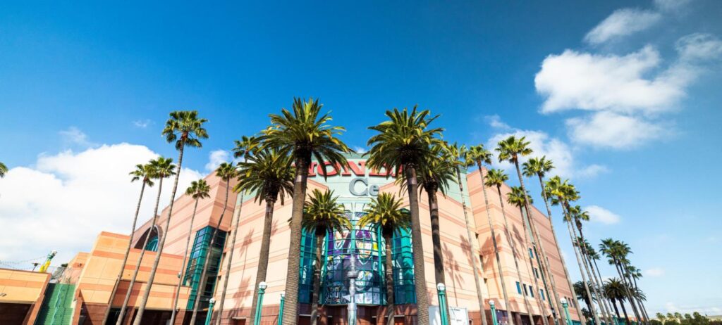 The Honda Center exterior.