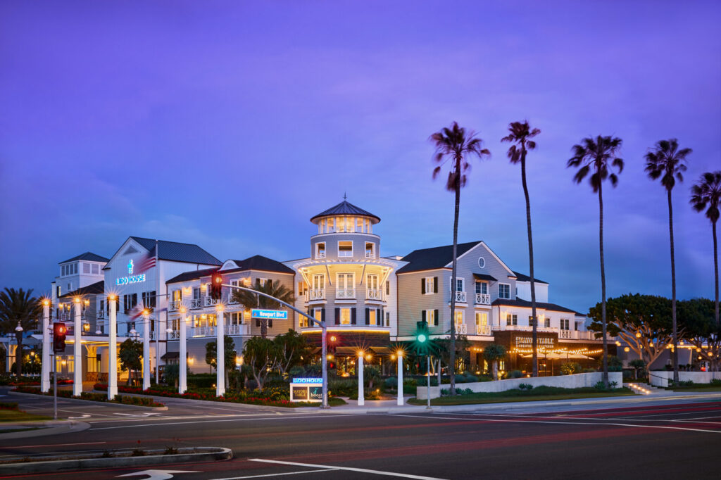 The exterior of Lido House Hotel in full view.